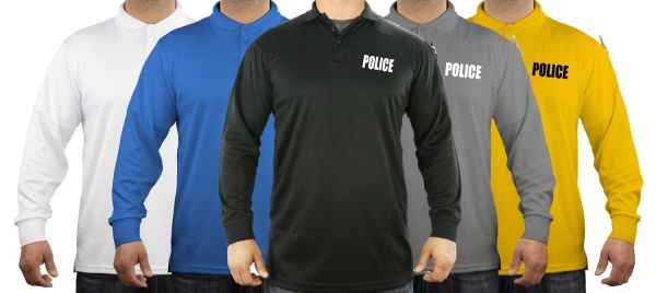 long sleeve police polo shirts